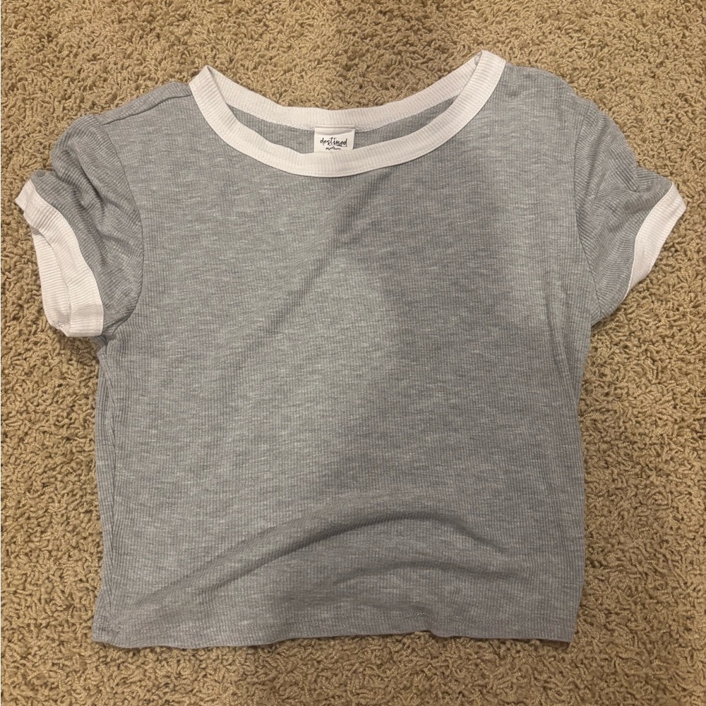 art class Gray and White Short Sleeve Tee